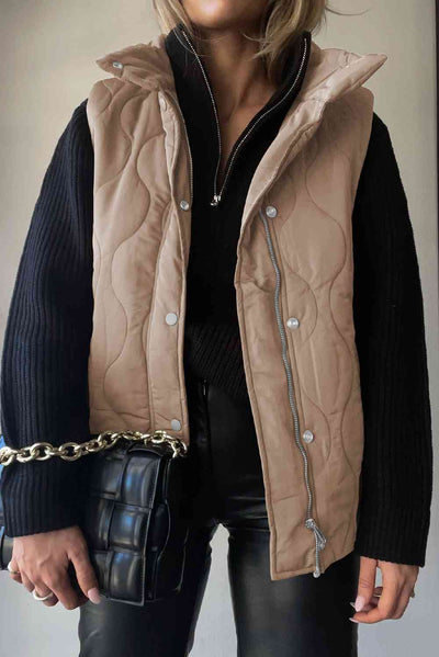 Explore More Collection - Collared Neck Vest with Pockets