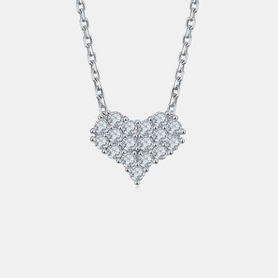 Explore More Collection - Moissanite 925 Sterling Silver Heart Necklace