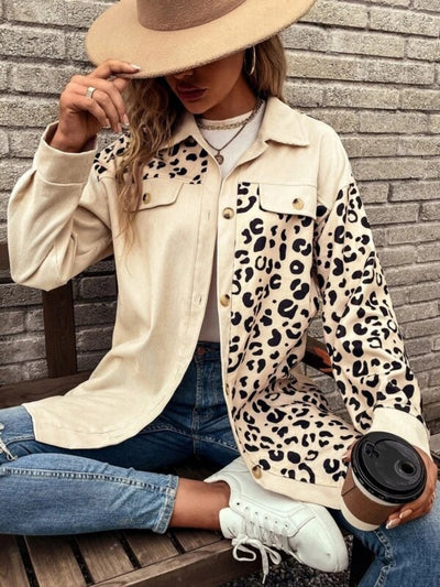 Explore More Collection - Full Size Leopard Collared Shirt