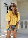 Explore More Collection - Frill V-Neck Half Sleeve Blouse