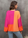 Explore More Collection - Color Block Round Neck Sweater