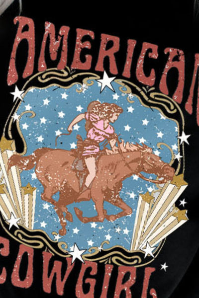 Explore More Collection - AMERICAN COWGIRL Graphic Short Sleeve Tee