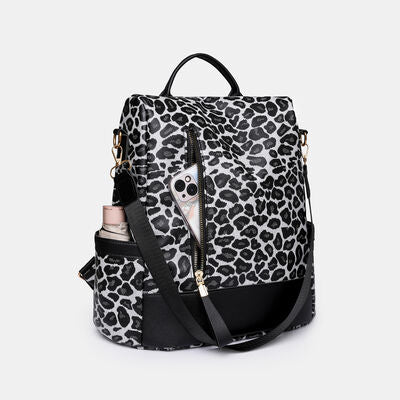 Explore More Collection - Leopard PU Leather Backpack Bag