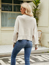 Explore More Collection - Round Neck Lantern Sleeve Sweater