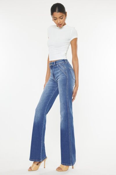 Explore More Collection - Kancan Ultra High Waist Gradient Flare Jeans
