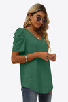 Explore More Collection - V-Neck Puff Sleeve Tee