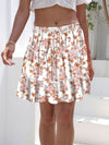 Explore More Collection - Printed Elastic Waist Mini Skirt