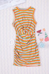 Explore More Collection - Cutout Striped Round Neck Sleeveless Dress