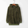 Explore More Collection - Quarter-Zip Drawstring Teddy Hoodie
