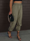 Explore More Collection - High Waist Drawstring Pants with Pockets