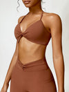 Explore More Collection - Twisted Halter Neck Active Bra