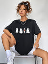 Explore More Collection - Round Neck Short Sleeve Ghost Graphic T-Shirt