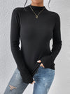 Explore More Collection - Mock Neck Long Sleeve Knit Top