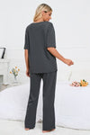 Explore More Collection - Slit Round Neck Top and Pants Lounge Set