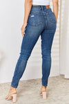 Explore More Collection - Judy Blue Full Size High Waist Distressed Slim Jeans