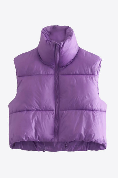 Explore More Collection - Zip-Up Drawstring Puffer Vest