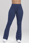 Explore More Collection - Ruched High Waist Bootcut Active Pants