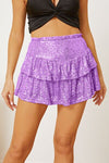 Explore More Collection - Sequin Layered Mini Skirt