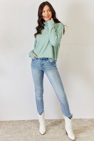 Explore More Collection - Long Sleeve Turtleneck Top