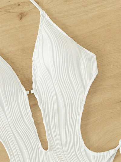 Explore More  Collection - Textured Cutout Tied One-Piece Swimwear