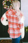 Explore More Collection - Plaid Button Down Jacket with Pockets