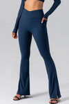 Explore More Collection - High Waist Slit Pocketed Active Pants