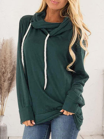 Explore More Collection - Drawstring Long Sleeve Hoodie