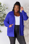Explore More Collection - Zenana Full Size Waffle-Knit Open Front Cardigan