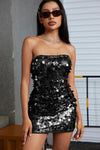 Explore More Collection - Sequin Strapless Mini Dress