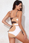 Explore More Collection - Drawstring Round Neck Spaghetti Strap Swimwear