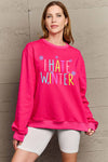 Explore More Collection - Simply Love Full Size I HATE WINTER Dropped Shoulder Sweatshirt