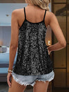 Explore More Collection - Lace Detail Sequin V-Neck Cami