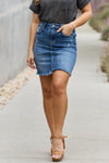 Explore More Collection - Amelia Full Size Denim Mini Skirt