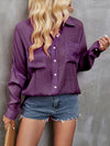 Explore More Collection - Pocketed Button Up Long Sleeve Shirt