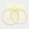 Gladys - Wire Wrapped 1.5" Hoop Earrings